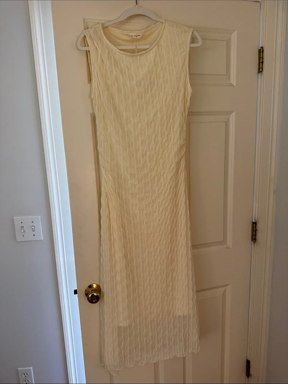 By Together Cream Sleeveless Maxi Dress